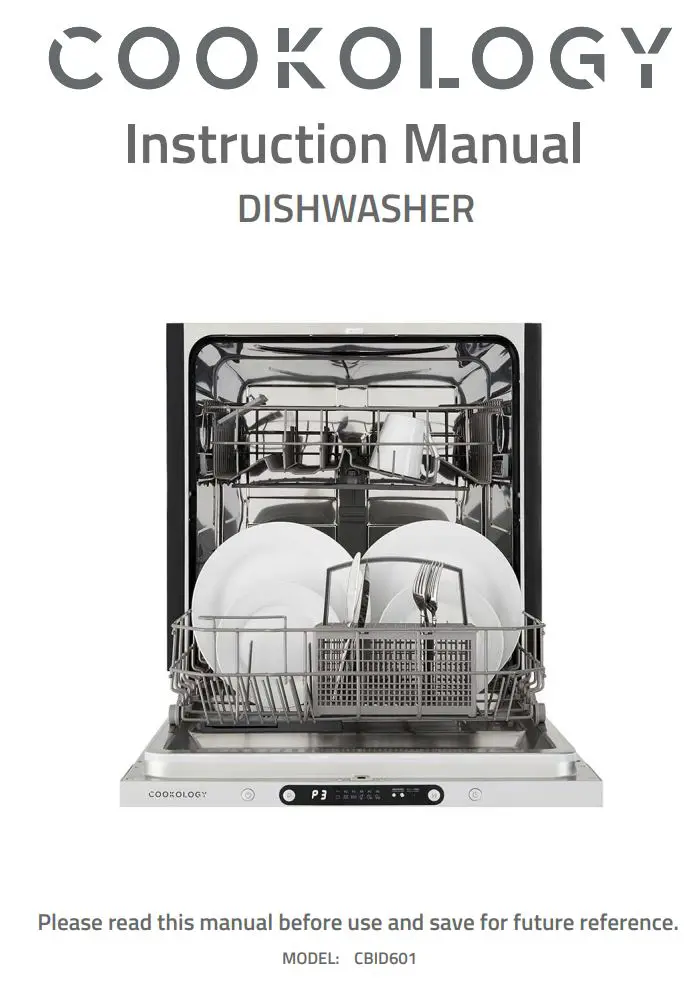 COOKOLOGY CBID601 Dishwasher Instruction Manual