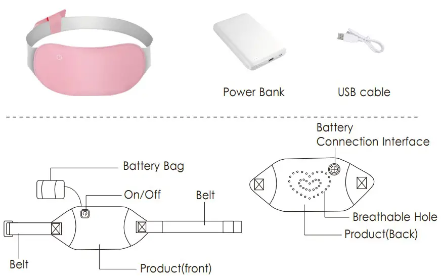 COMFIER CF 6905 Cordless Heating Pad - Contents