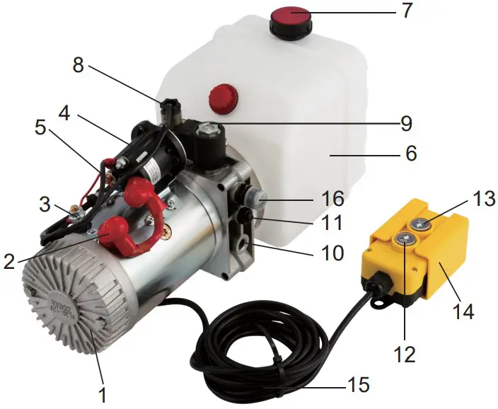 ORION HPD 06LD BK Jay Single Acting Hydraulic Power Unit - PARTS