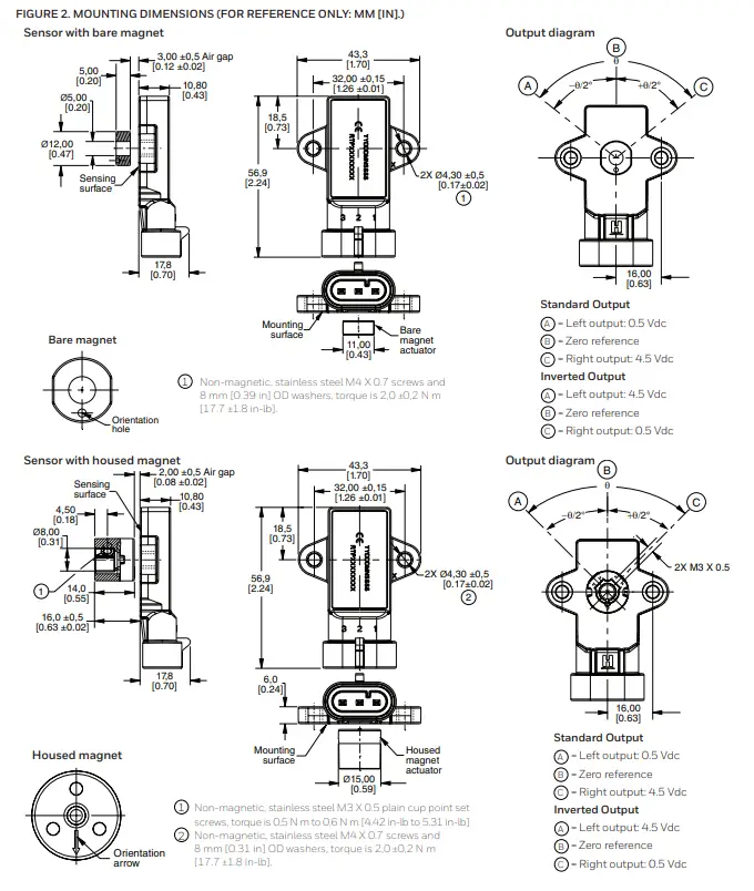 Honeywell 32307666 Hall-Effect Rotary Position Sensors, Rtp Series - fig 2