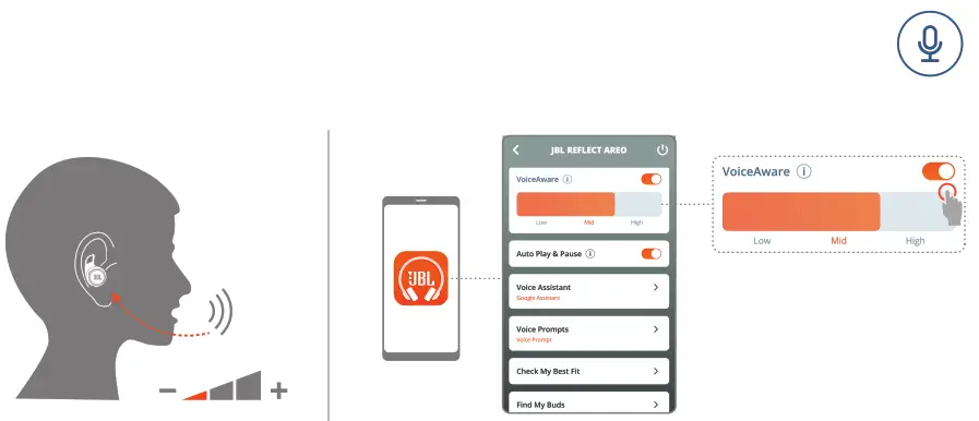 JBL Reflect Aero TWS Headphones Black - 9