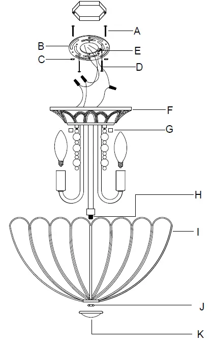 GOLDEN LIGHTING-7862-SF-Marguerite 4 Light-Semi-Flush in Vintage-Parisian White-5
