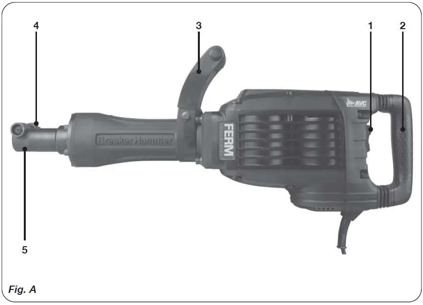 FERM HDM1042P Demolition Hammer 01