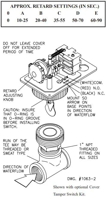 POTTER VSR-SFT Waterflow Alarm Switch with Union-FIG3