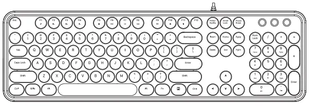 Meidosa SK-623 Wired Keyboard