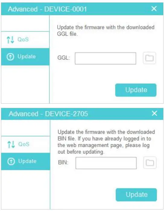 tp-link tpPLC Utility Computer Software for Powerline Adapters and Extenders User Guide - Go to the Update page
