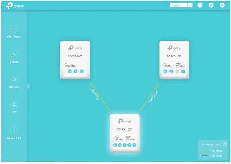 tp-link tpPLC Utility Computer Software for Powerline Adapters and Extenders User Guide - Open the utility, and click LED on the left column