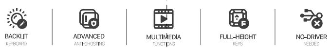MARVO K629G Wired RGB Backlit Membrane Keyboard - icon12