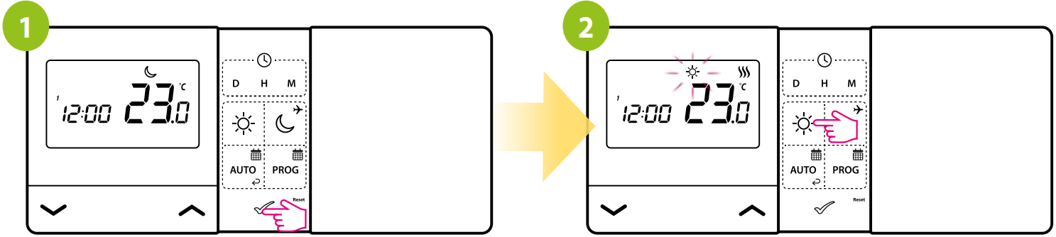 ENGO E901RF Wireless Controller - Comfort mode