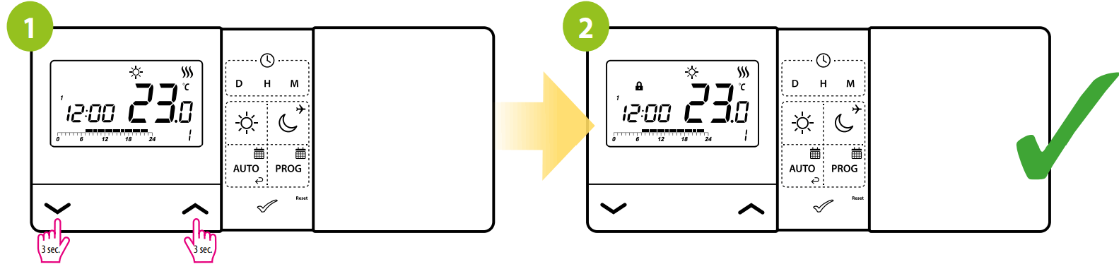 ENGO E901RF Wireless Controller - Key lock function