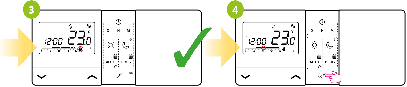 ENGO E901RF Wireless Controller - Temporary override mode 1