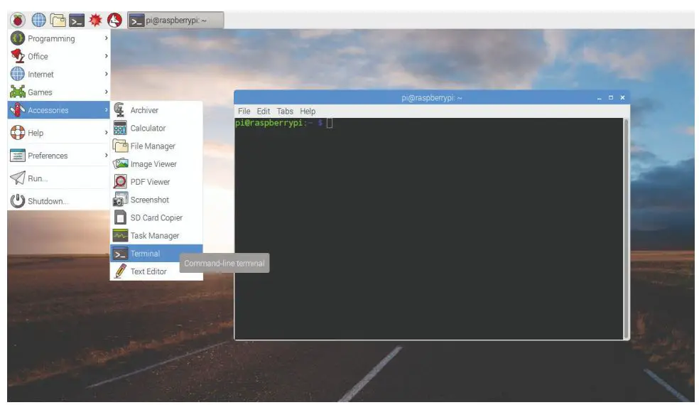 Liliputing DevTerm Open Source Portable Terminal User Manual - Open a terminal program