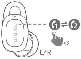 earfun TW301 - Hands free Conversation - Answer and transfer two calls