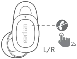 earfun TW301 - Hands free Conversation - Reject a call