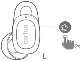 earfun TW301 - Low Latency Control - On Off
