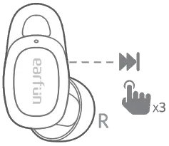 earfun TW301 - Playing Music - Next Track
