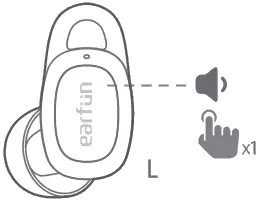 earfun TW301 - Playing Music - Volume Down