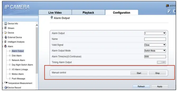Alarm Configuration Figure 4