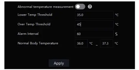 Temperature Configuration