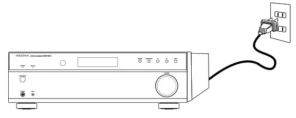 INSIGNIA NS-STR514 Stereo Receiver - Connecting the power