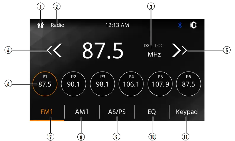 Dual DMCPA11BT Media Receiver with Android Auto and CarPlay - FM Tuner Operation