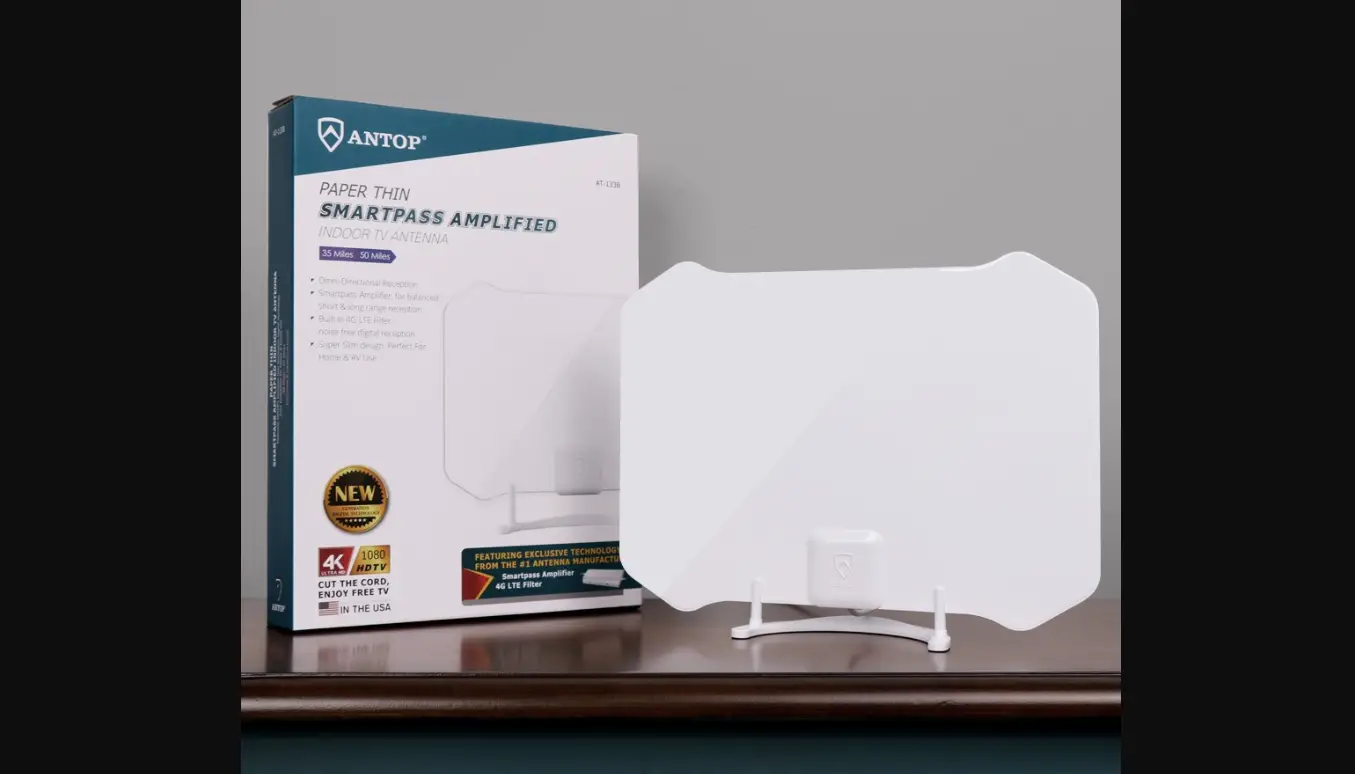 Antop At-133b Paper Thin Smartpass Amplified Indoor Hdtv Antenna User Guide
