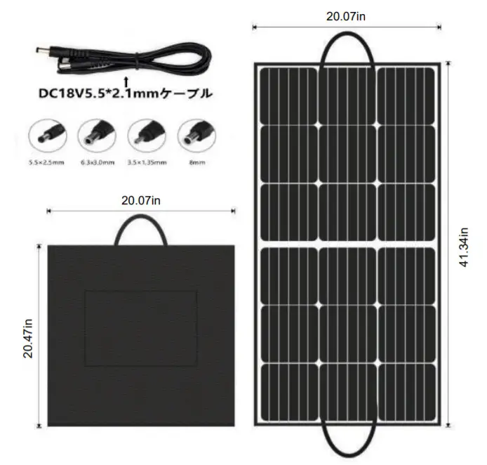 FlashFish SP18V100W 100W 18V Solar Panel -FIGURE 2
