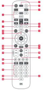 ONE Essential 4 Device Universal Remote Control key
