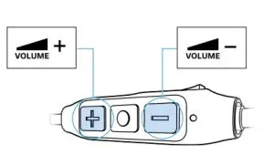 SENNHEISER CX 120BT Wireless Bluetooth In-Ear Neckband Headphone with Mic - volume + to -