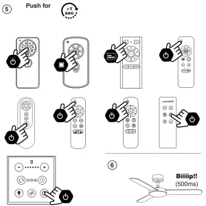 FARO33341WP Ceiling Smart Fan - Pair the remote control with the receiver 5