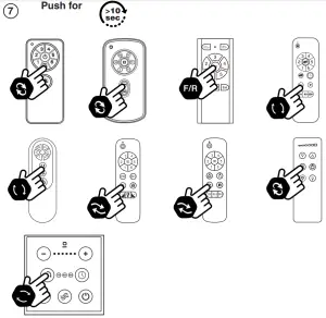 FARO33341WP Ceiling Smart Fan - Pair the remote control with the receiver 7