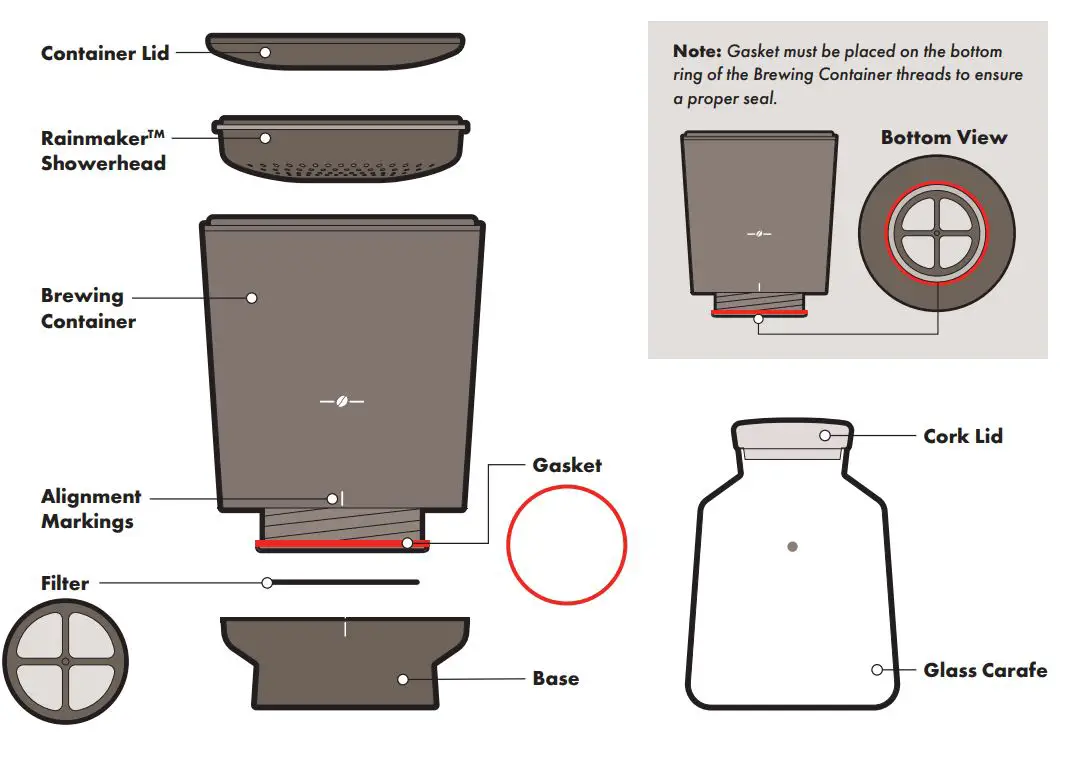 oxo 52141526 Brew Compact Cold Brew Coffee Maker Instruction Manual - Product Overview