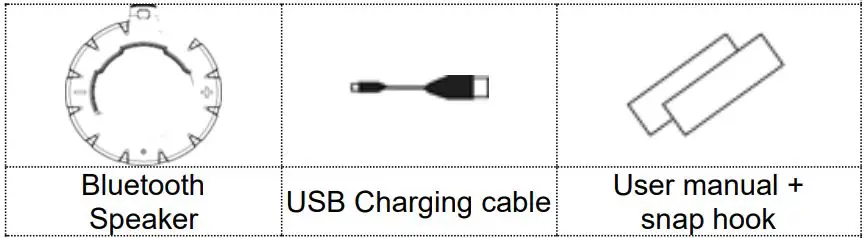 BEATFOXX WBS-18L SurfRider Bluetooth Speaker - Package Contents