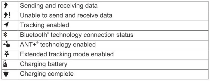 GARMIN INREACH Mini GPS - Status Icons