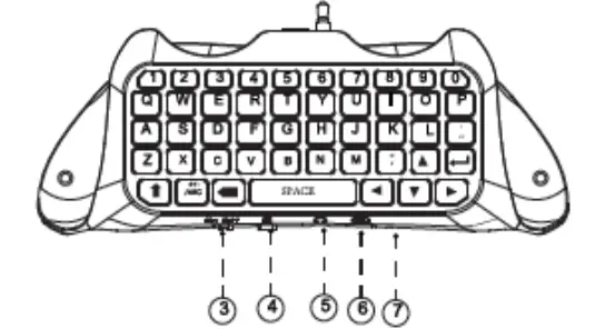 SURGE SG20021 Bluetooth Chat Pad For Playstation 5 DualSense Controllers fig2