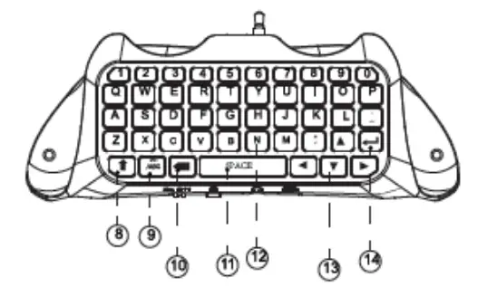 SURGE SG20021 Bluetooth Chat Pad For Playstation 5 DualSense Controllers fig3