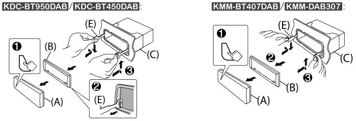 KENWOOD Receiver - Removing the unit