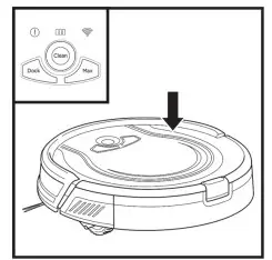 Shark AV751 ION Robot Vacuum Cleaner - button