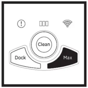 Shark AV751 ION Robot Vacuum Cleaner - max mode button