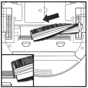Shark AV751 ION Robot Vacuum Cleaner - reinstall brushroll