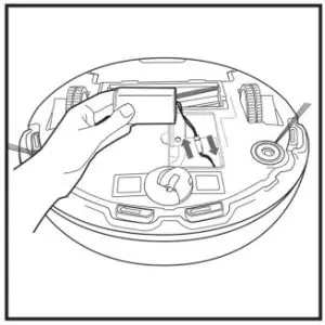 Shark AV751 ION Robot Vacuum Cleaner - unplug old battery