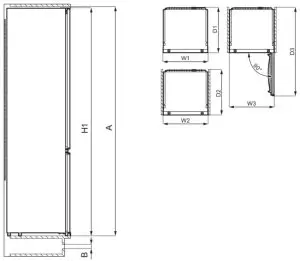 IKEA 604.963.71 ISANDE Fridge Freezer - Dimensions