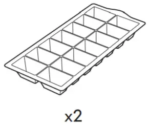 IKEA 604.963.71 ISANDE Fridge Freezer - Ice trays