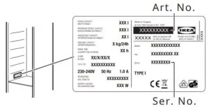 IKEA 604.963.71 ISANDE Fridge Freezer - Inspection checklist