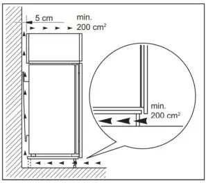 IKEA 604.963.71 ISANDE Fridge Freezer - Ventilation requirements