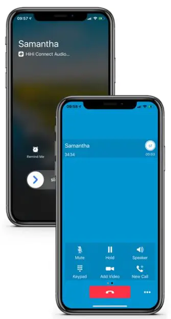 HiHi CONNECT App User Guide - In-Call Actions