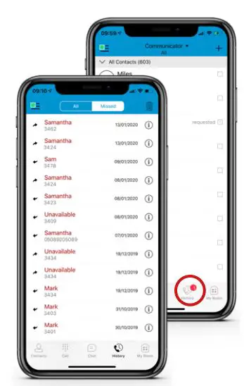 HiHi CONNECT App User Guide - Missed Calls