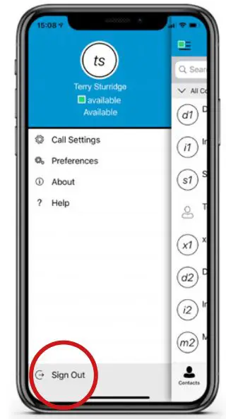 HiHi CONNECT App User Guide - Sign Out