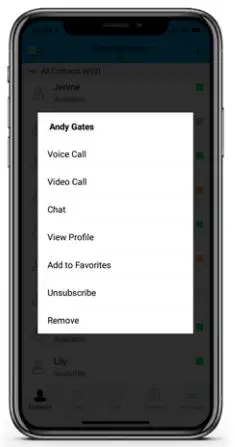 HiHi CONNECT App User Guide - Via the Contacts List
