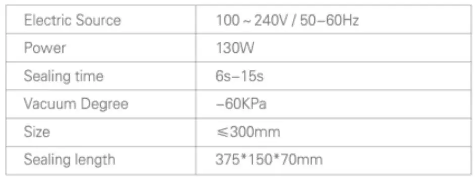 ELINZ QH-S03 Vacuum Food Sealer fig6